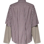 Camicia Wrong Sleeve in popeline check 866543 TUM176011 BALENCIAGA 