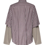 Camicia Wrong Sleeve in popeline check 866543 TUM176011 BALENCIAGA 