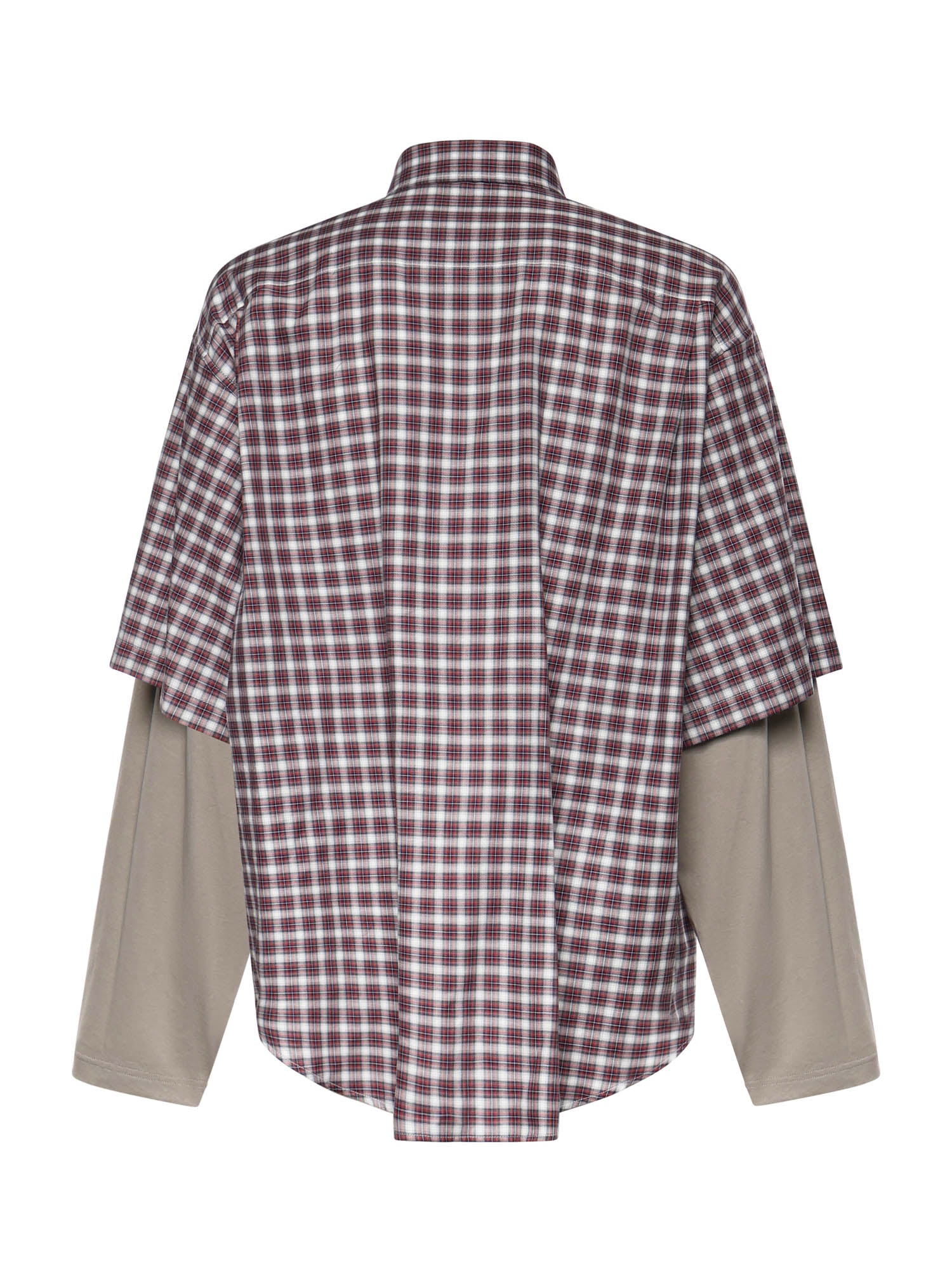 Camicia Wrong Sleeve in popeline check 866543 TUM176011 BALENCIAGA 