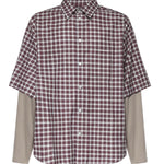 Camicia Wrong Sleeve in popeline check 866543 TUM176011 BALENCIAGA 