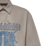 Camicia in cotone con stampa logo 869793 TRM282967 BALENCIAGA 