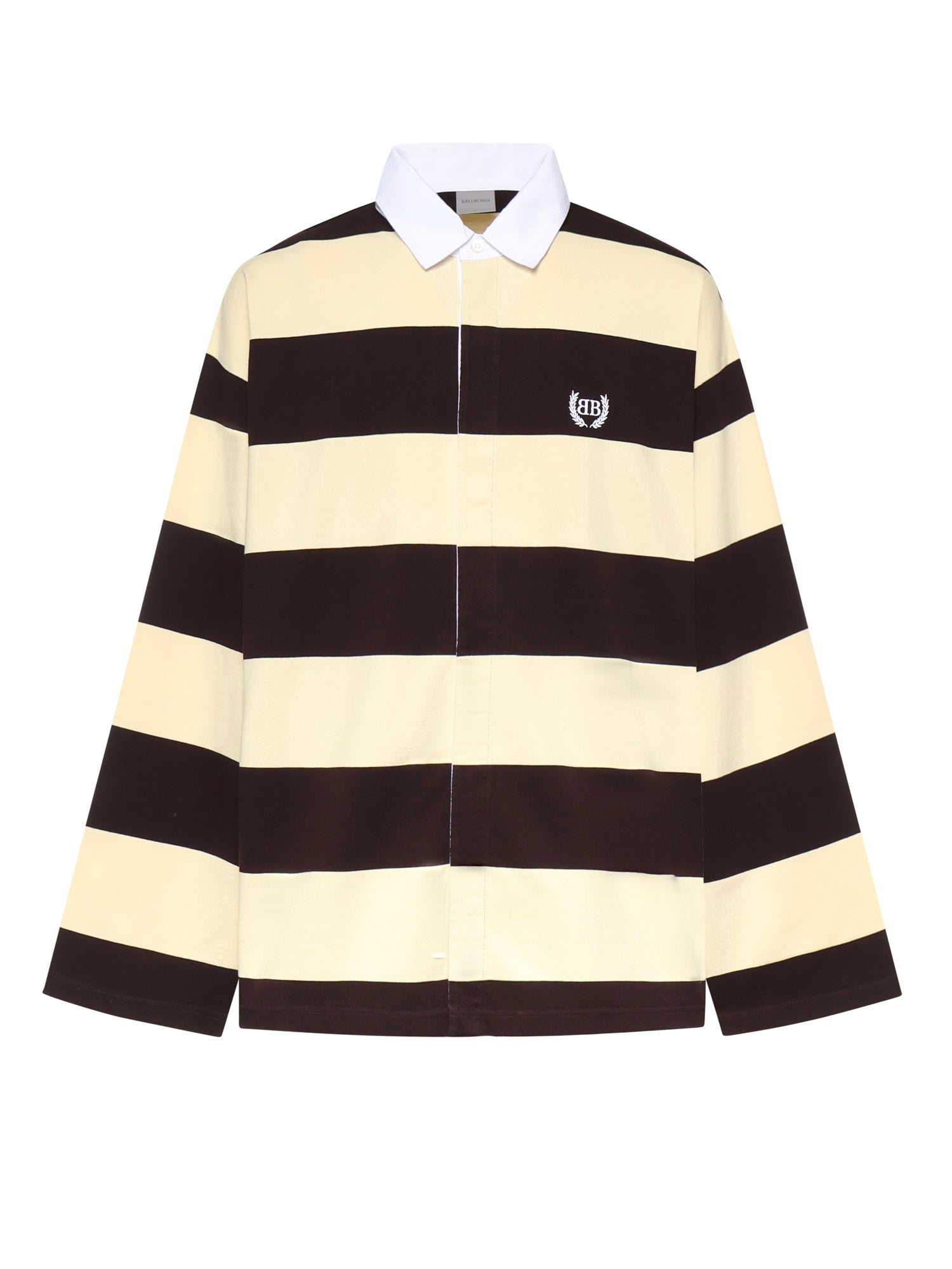 Camicia polo in jersey a righe 871654 TUVL56110 BALENCIAGA 