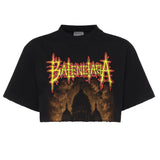 T-Shirt cropped Balenciaga Sacré Cœur in jersey 871735 TUVE11000 BALENCIAGA 