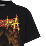 T-Shirt cropped Balenciaga Sacré Cœur in jersey 871735 TUVE11000 BALENCIAGA 