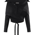 Camicia cropped in cotone 872123 TUM201000 BALENCIAGA 