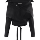 Camicia cropped in cotone 872123 TUM201000 BALENCIAGA 