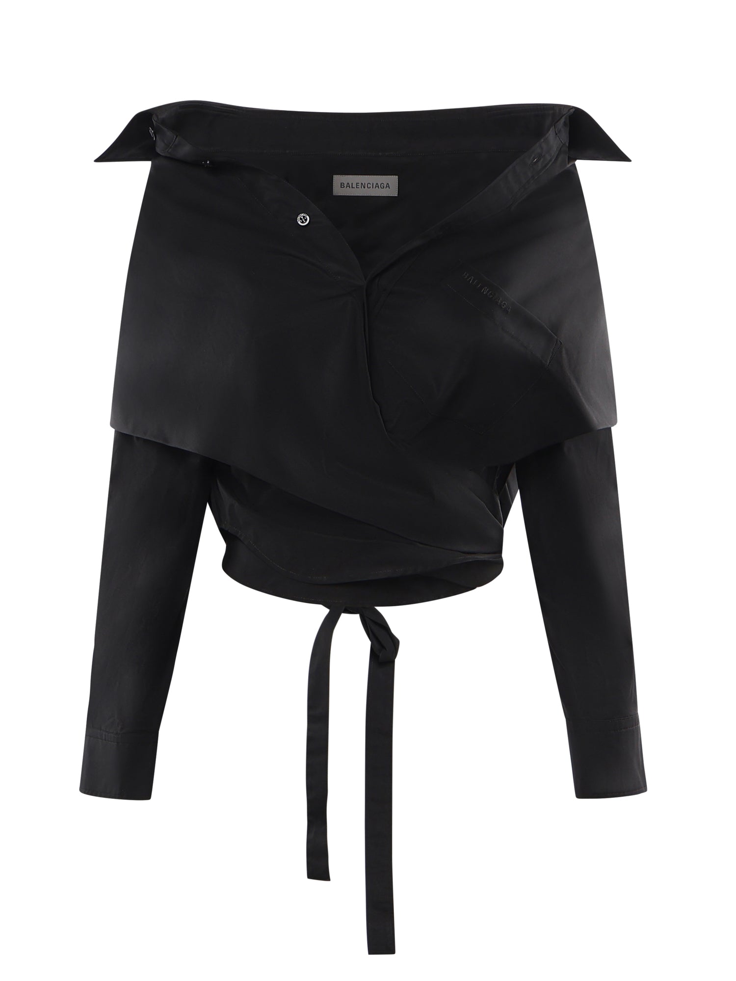 Camicia cropped in cotone 872123 TUM201000 BALENCIAGA 