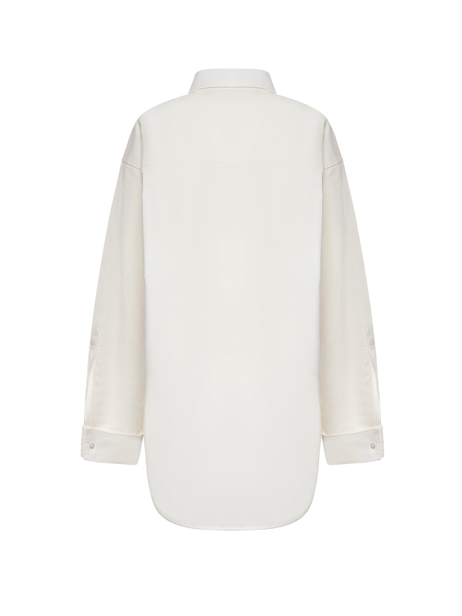 Camicia Classica in popeline di seta e organza di cotone 872318 TUM189000 BALENCIAGA 