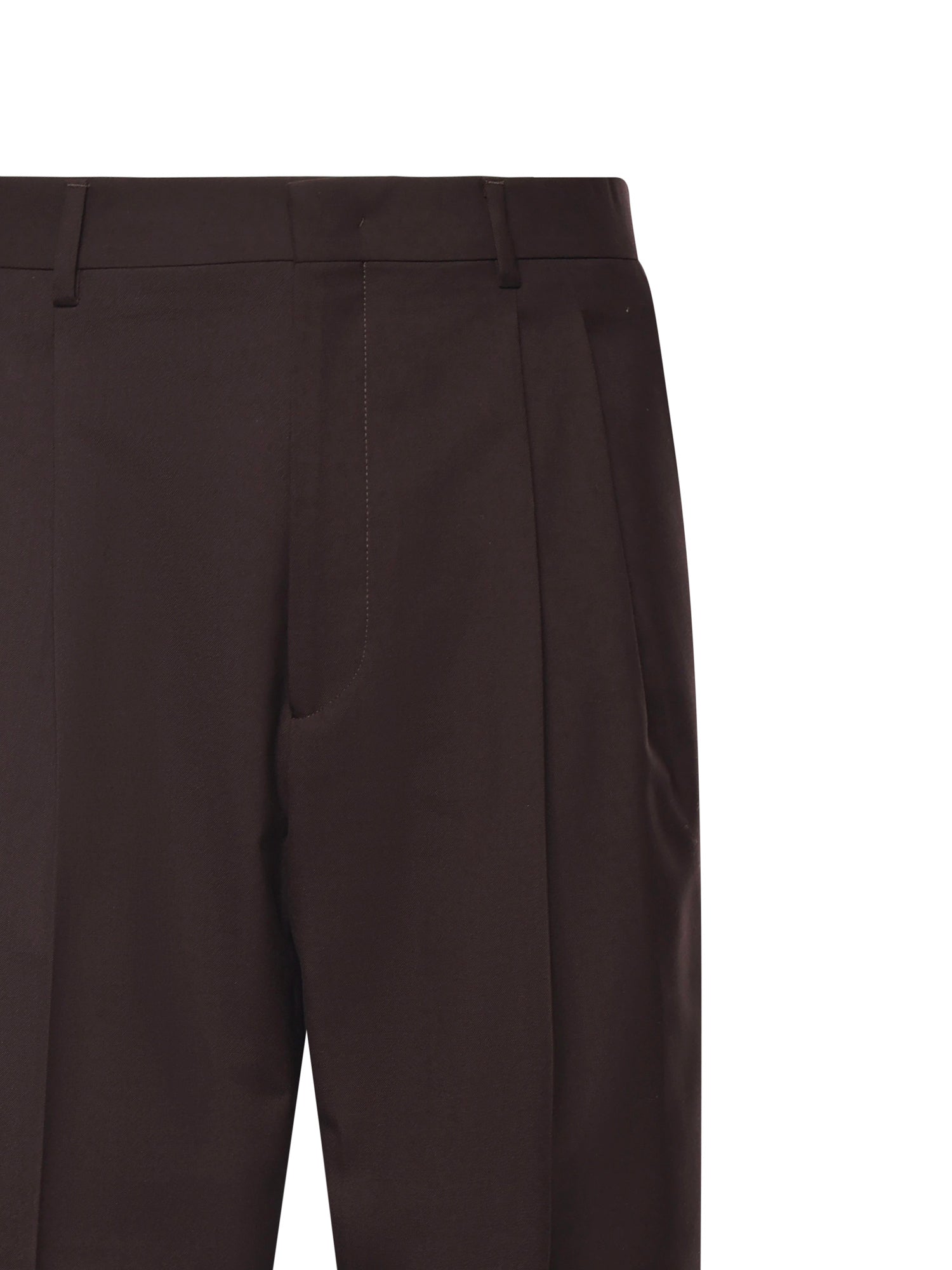 Pantaloni Mat in misto lana MAT SMPMARRONE BE ABLE 