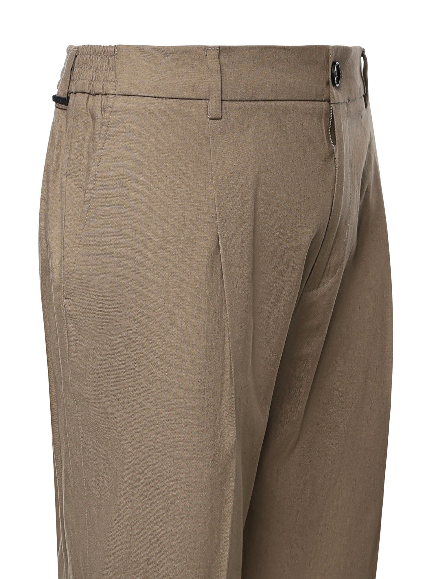 Pantaloni New Riccardo in misto lino<BR/> NEW RICCARDO LAQFANGO BE ABLE 