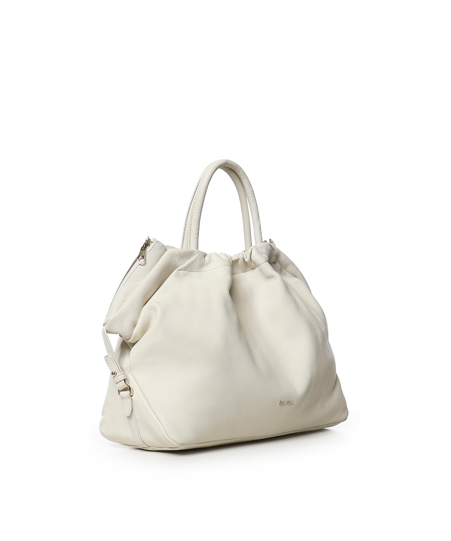 Borsa in pelle con logo BIBP9E701 AVORIO BIASIA 