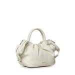Mini bag in pelle con logo<BR/> BIBP9E702 AVORIO BIASIA 