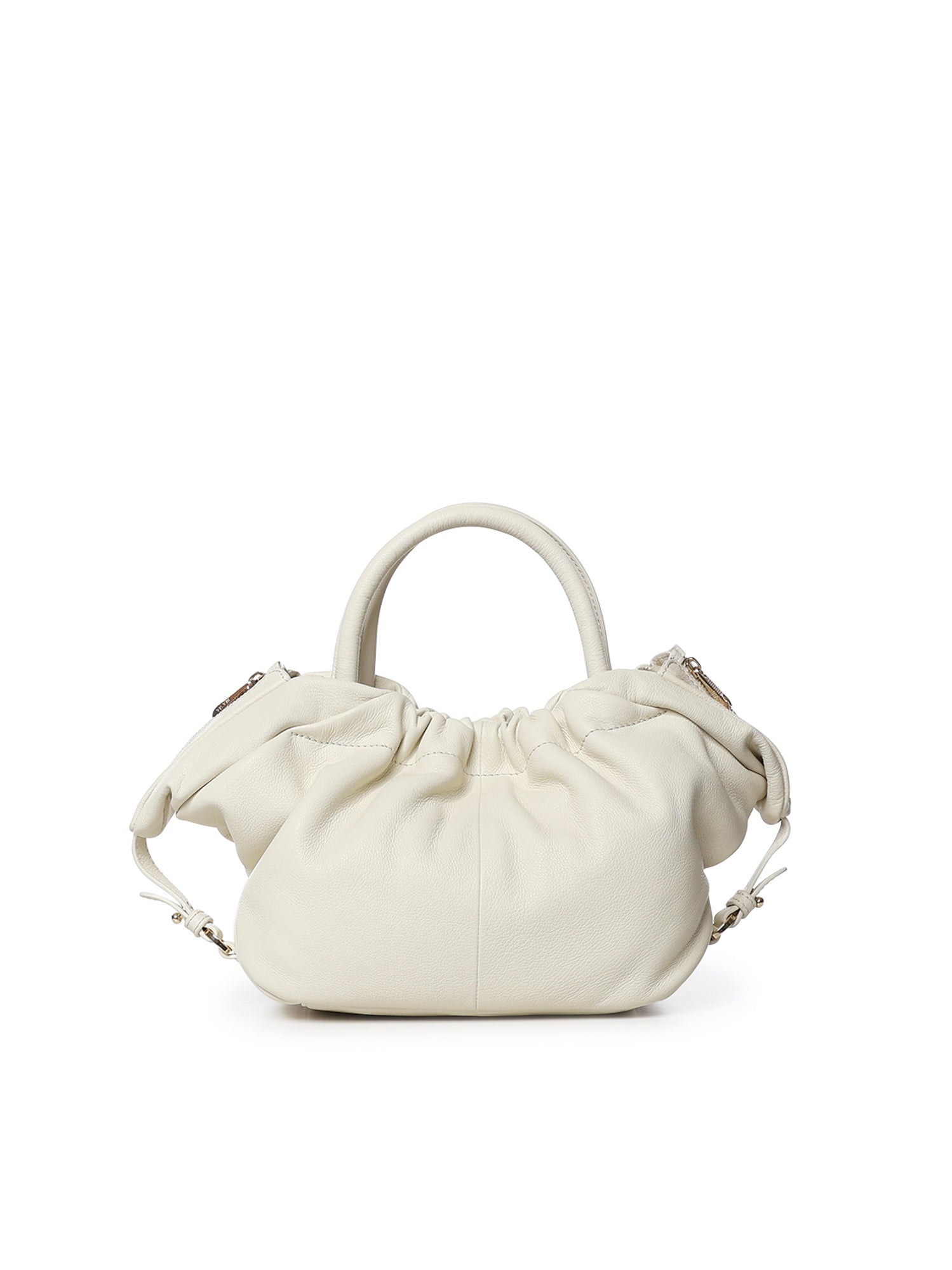 Mini bag in pelle con logo<BR/> BIBP9E702 AVORIO BIASIA 