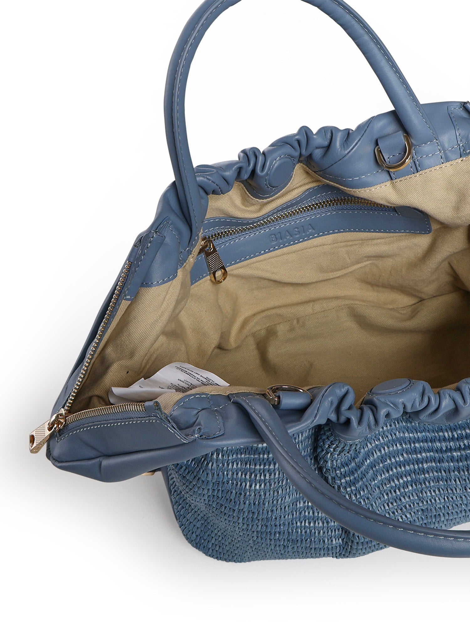 Borsa Ruffle con logo BIBP9E702P DENIM BIASIA 