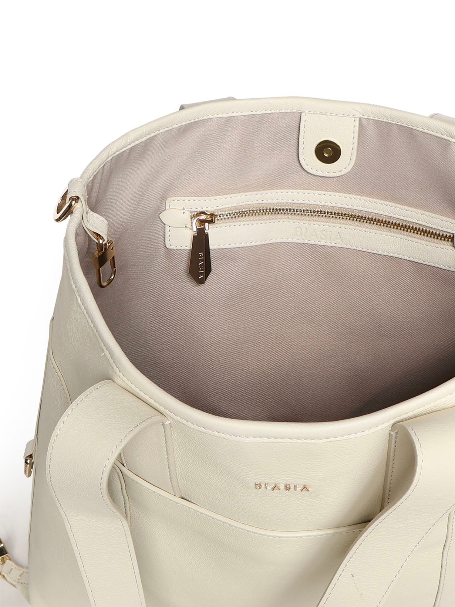 Borsa shopping in pelle con logo BIBP9QN01 328 BIASIA 