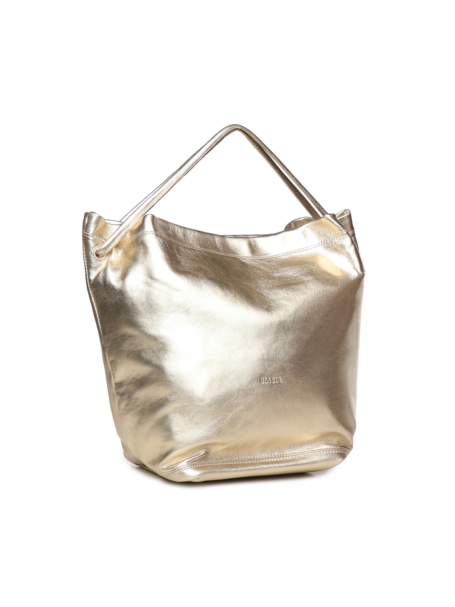 Borsa a spalla in pelle effetto metallizzato BIBP9ZI01M 019 BIASIA 