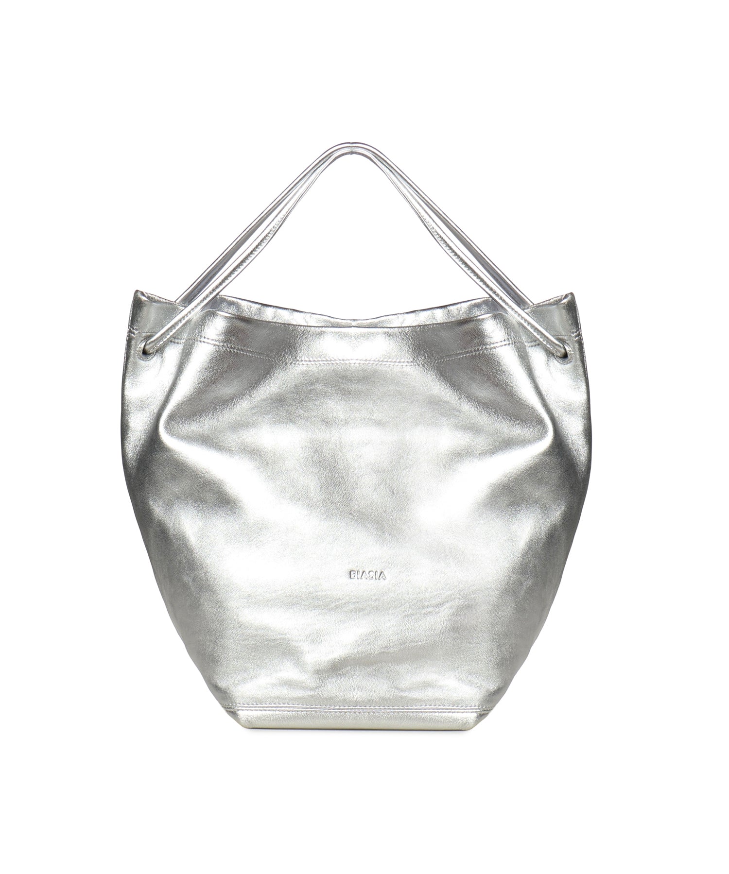 Borsa a spalla in pelle effetto metallizzato BIBP9ZI01M 040 BIASIA 