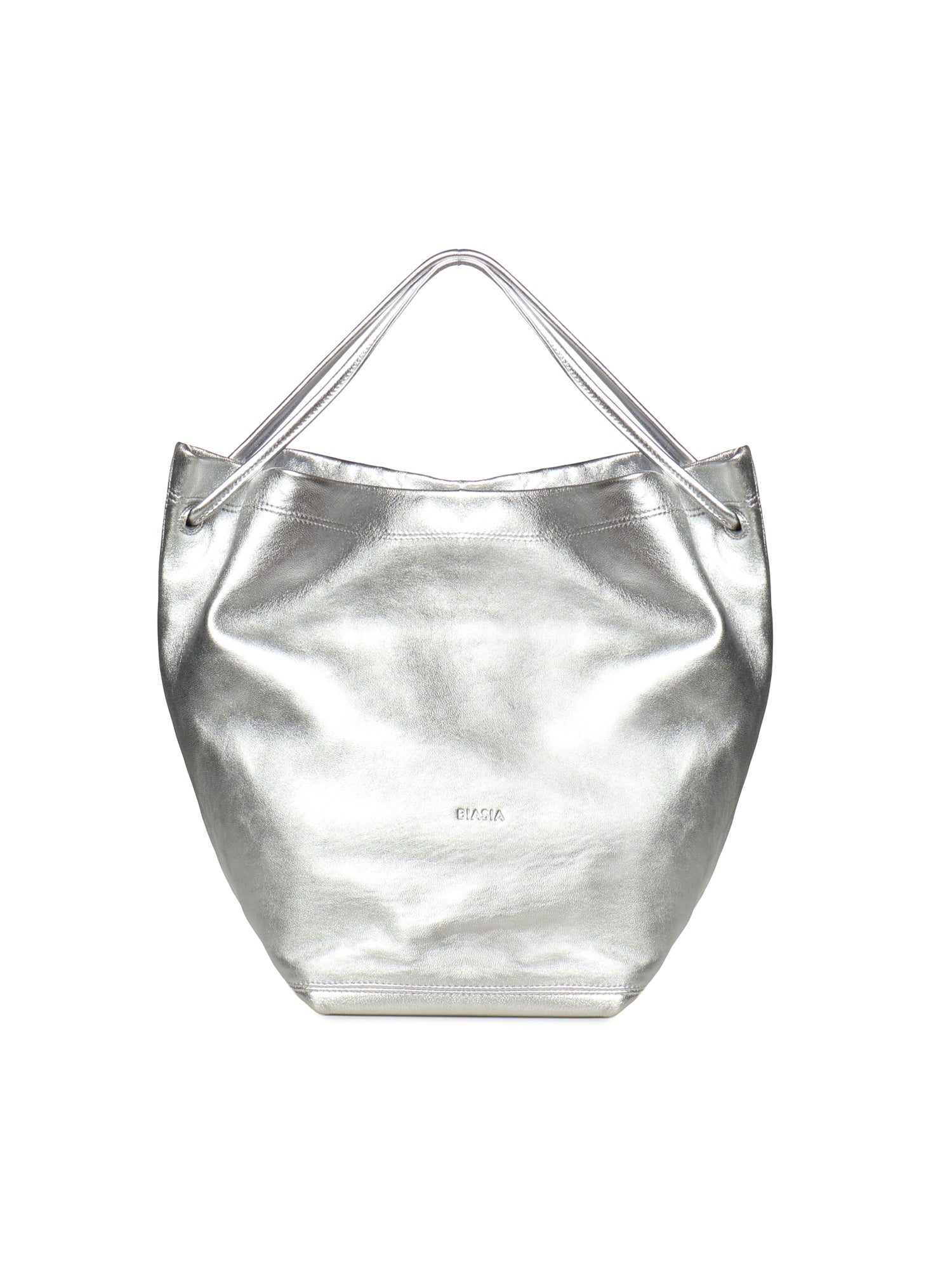 Borsa a spalla in pelle effetto metallizzato BIBP9ZI01M 040 BIASIA 