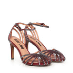 Sandali Serabi con strass 560Z75VK BURGUNDI BIBI LOU 