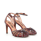Sandali Serabi con strass 560Z75VK BURGUNDI BIBI LOU 
