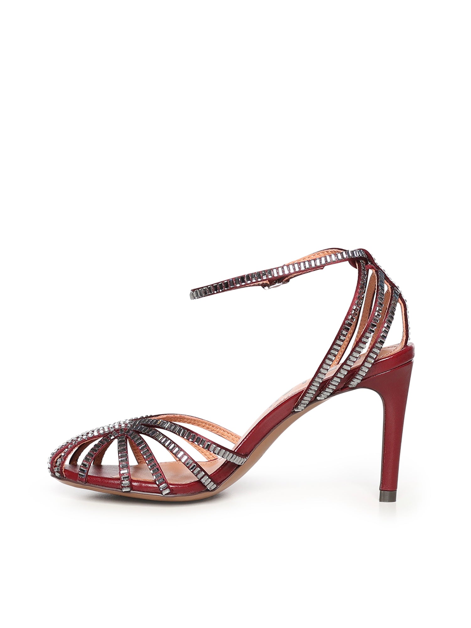 Sandali Serabi con strass 560Z75VK BURGUNDI BIBI LOU 