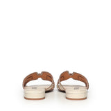 Sandali flat Holly in pelle 755Z10VK OFF WHITE BIBI LOU 