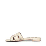 Sandali flat Holly in pelle 755Z10VK OFF WHITE BIBI LOU 