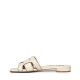 Sandali flat Holly in pelle 755Z10VK OFF WHITE BIBI LOU 