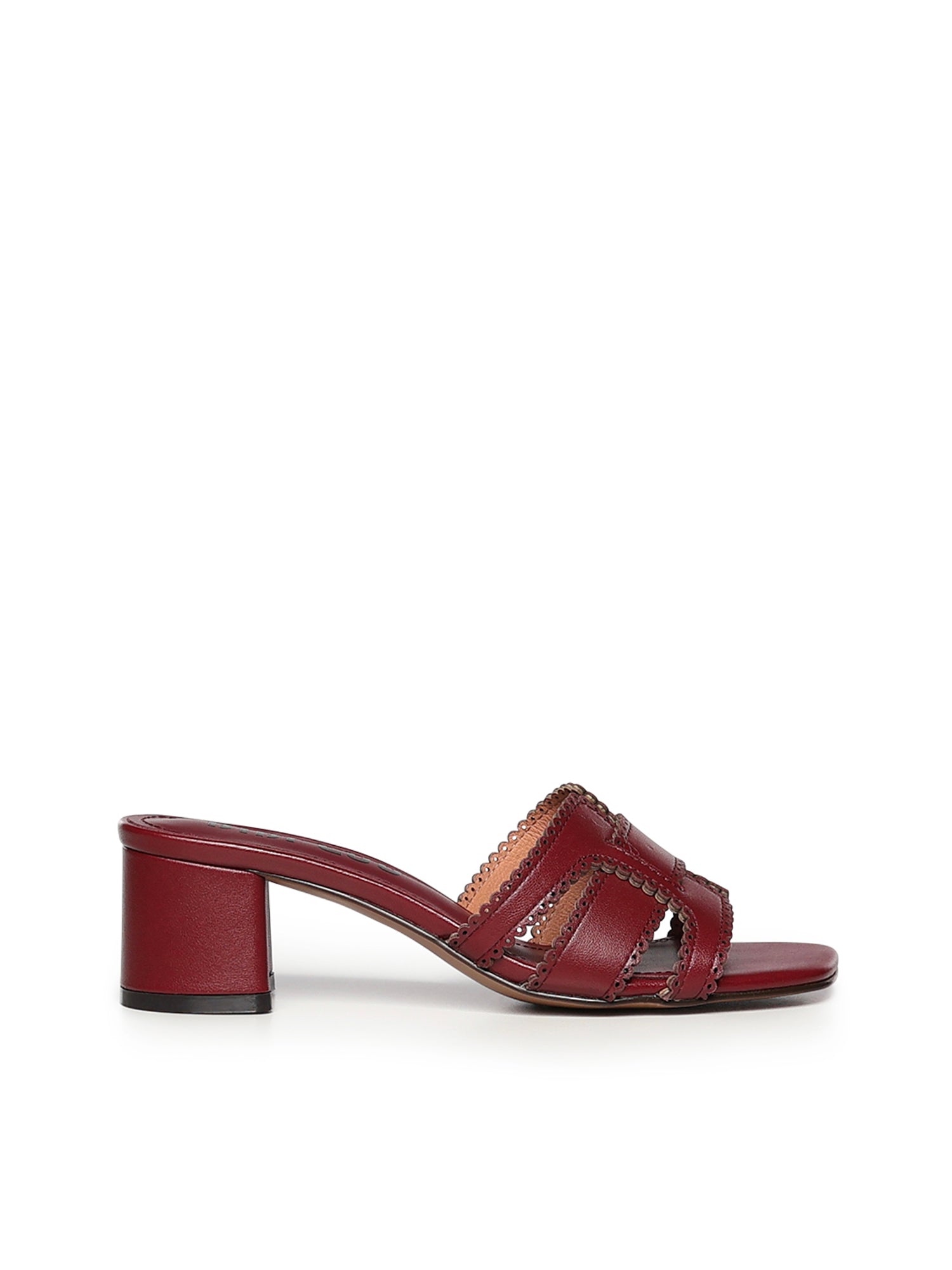 Mules Holly in pelle 756Z10VK BURGUNDI BIBI LOU 
