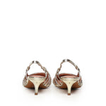 Pumps slingback in pelle metalizzata 774Z94HG ORO BIBI LOU 