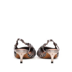 Pumps slingback in pelle metalizzata 774Z94HG PLOMO BIBI LOU 