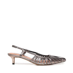 Pumps slingback in pelle metalizzata 774Z94HG PLOMO BIBI LOU 