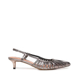 Pumps slingback in pelle metalizzata 774Z94HG PLOMO BIBI LOU 