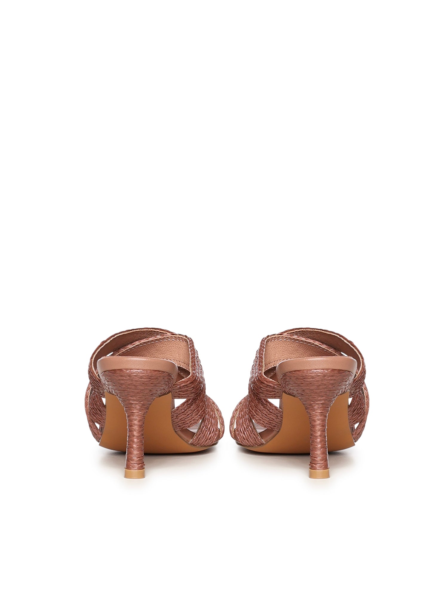 Mules Palmo in rafia 883Z69HG TERRACOTA BIBI LOU 