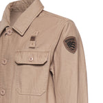 Overshirt in cotone con logo 26SBLUC04118 007452327 BLAUER 