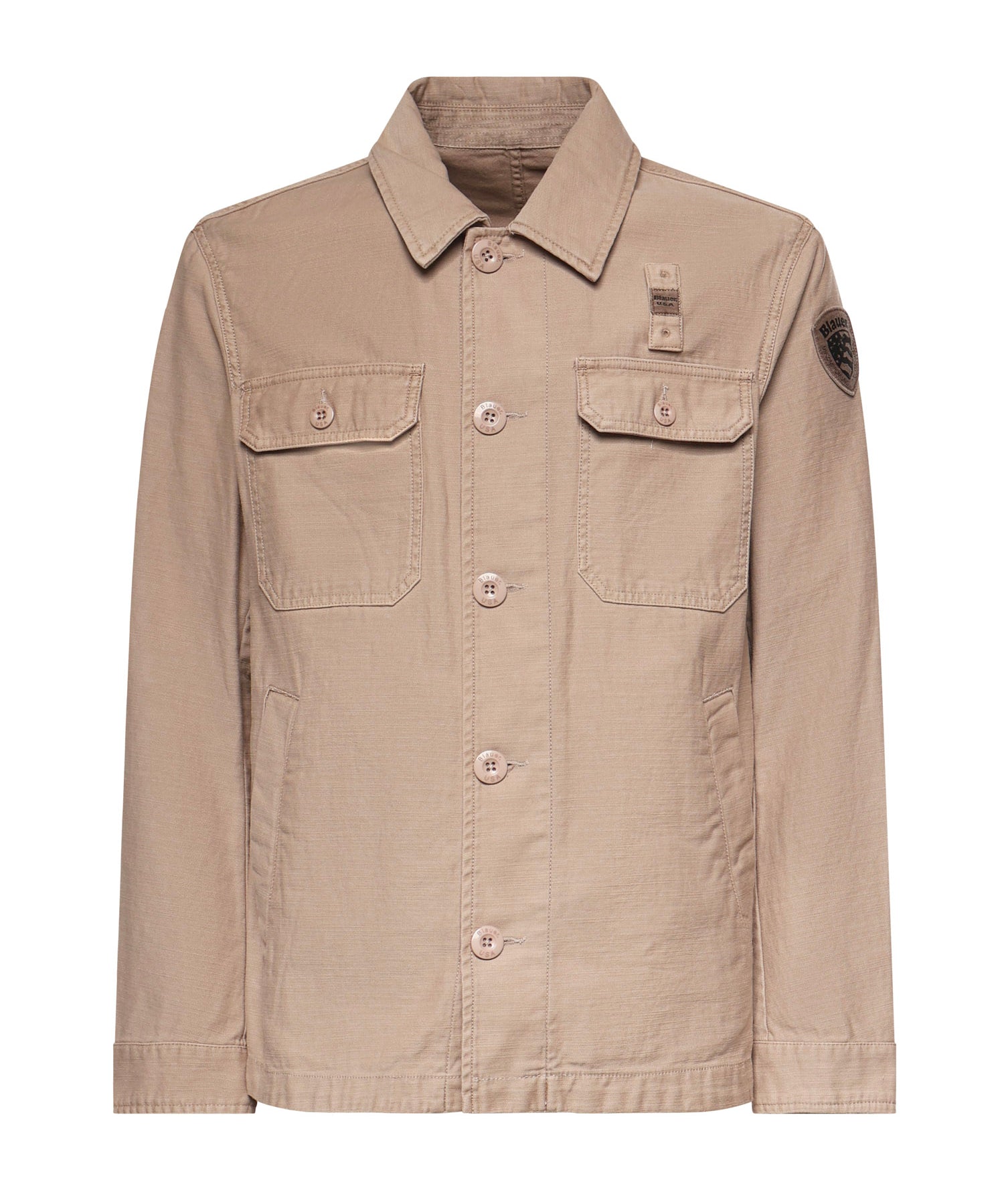 Overshirt in cotone con logo 26SBLUC04118 007452327 BLAUER 