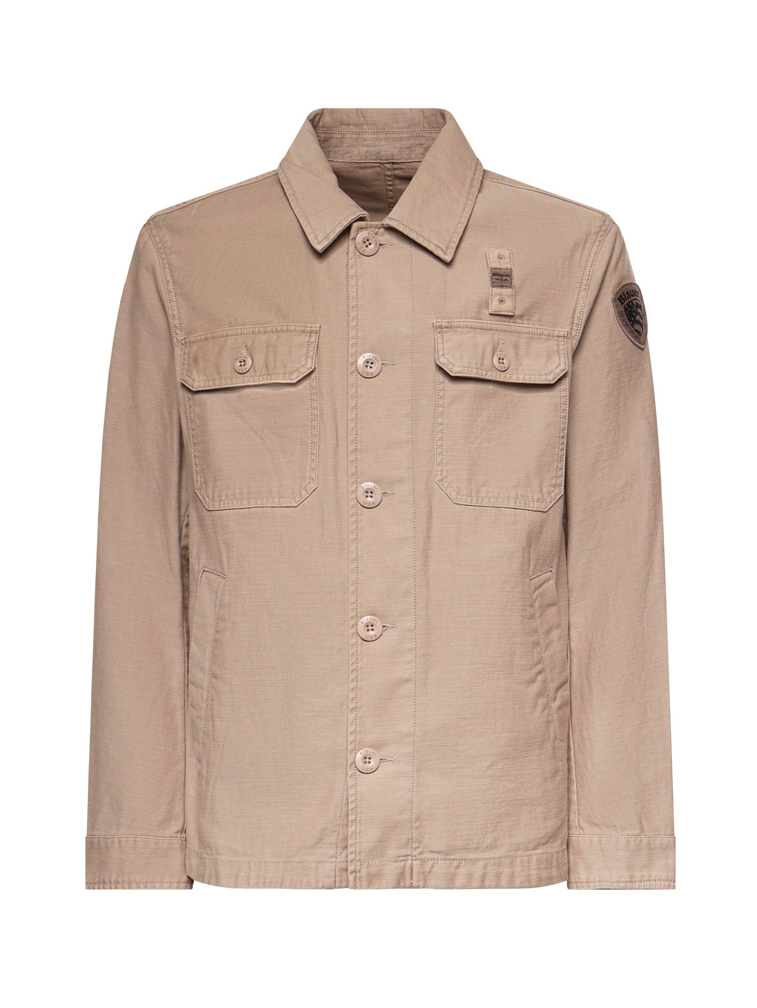 Overshirt in cotone con logo 26SBLUC04118 007452327 BLAUER 