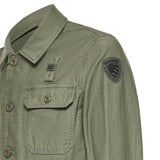 Overshirt in cotone con logo 26SBLUC04118 007452694 BLAUER 