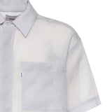 Camicia con logo in misto cotone SH003004 LIGHT GREY BONSAI 