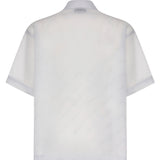 Camicia con logo in misto cotone SH003004 LIGHT GREY BONSAI 