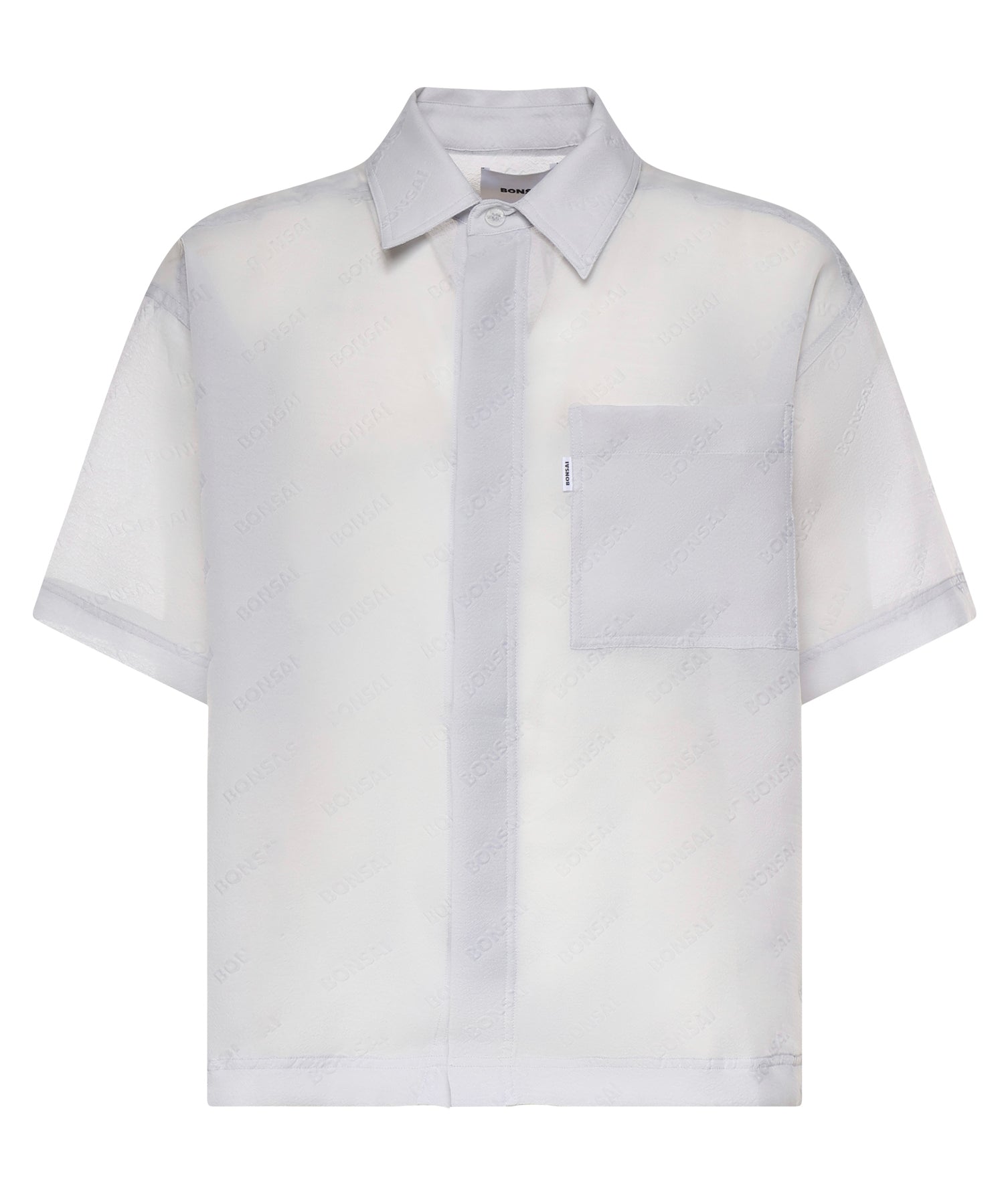 Camicia con logo in misto cotone SH003004 LIGHT GREY BONSAI 