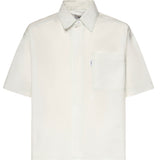 Camicia in cotone con stampa SH003005 LIGHT GREY BONSAI 