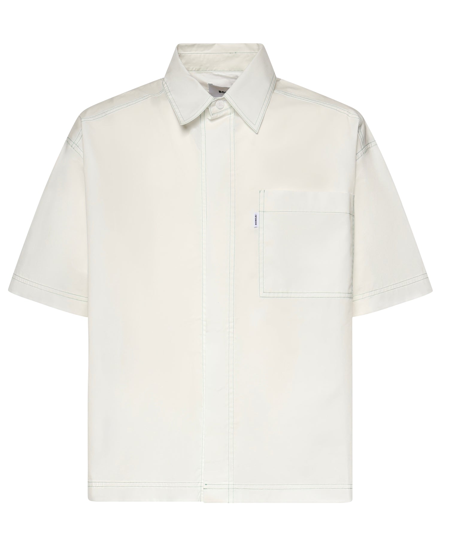 Camicia in cotone con stampa SH003005 LIGHT GREY BONSAI 