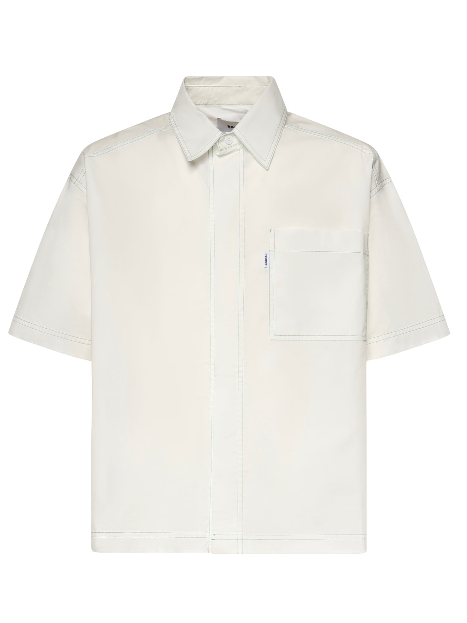 Camicia in cotone con stampa SH003005 LIGHT GREY BONSAI 