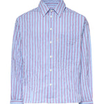 Camicia a righe con logo<BR/> SH005002 VU BONSAI 