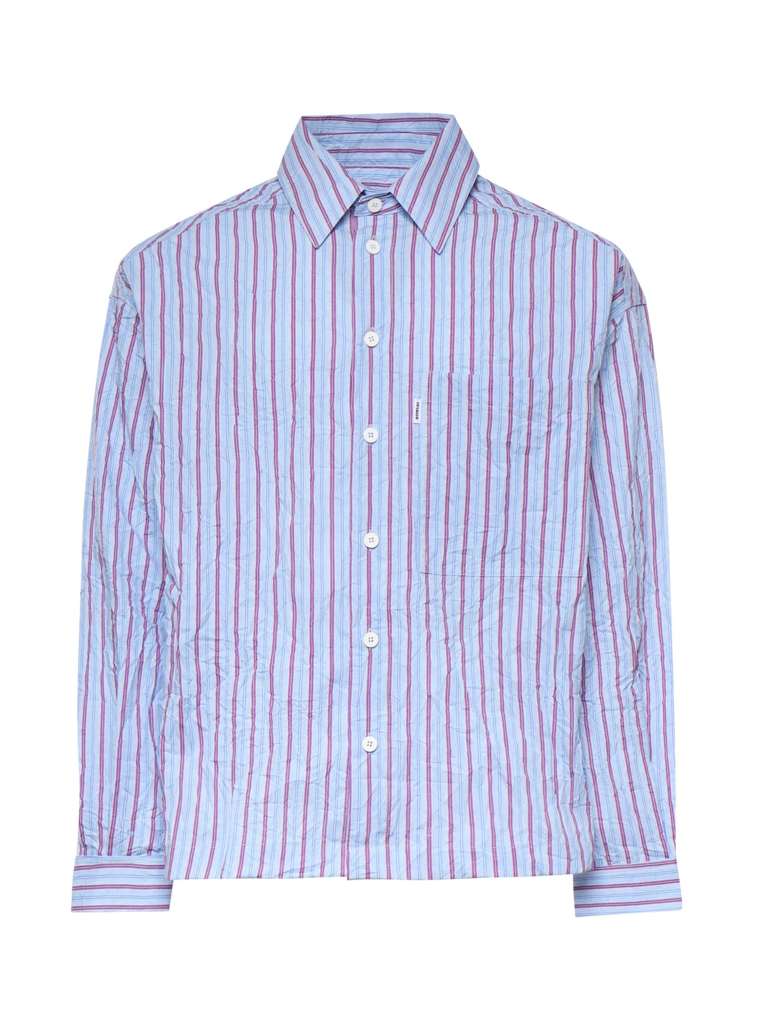Camicia a righe con logo<BR/> SH005002 VU BONSAI 