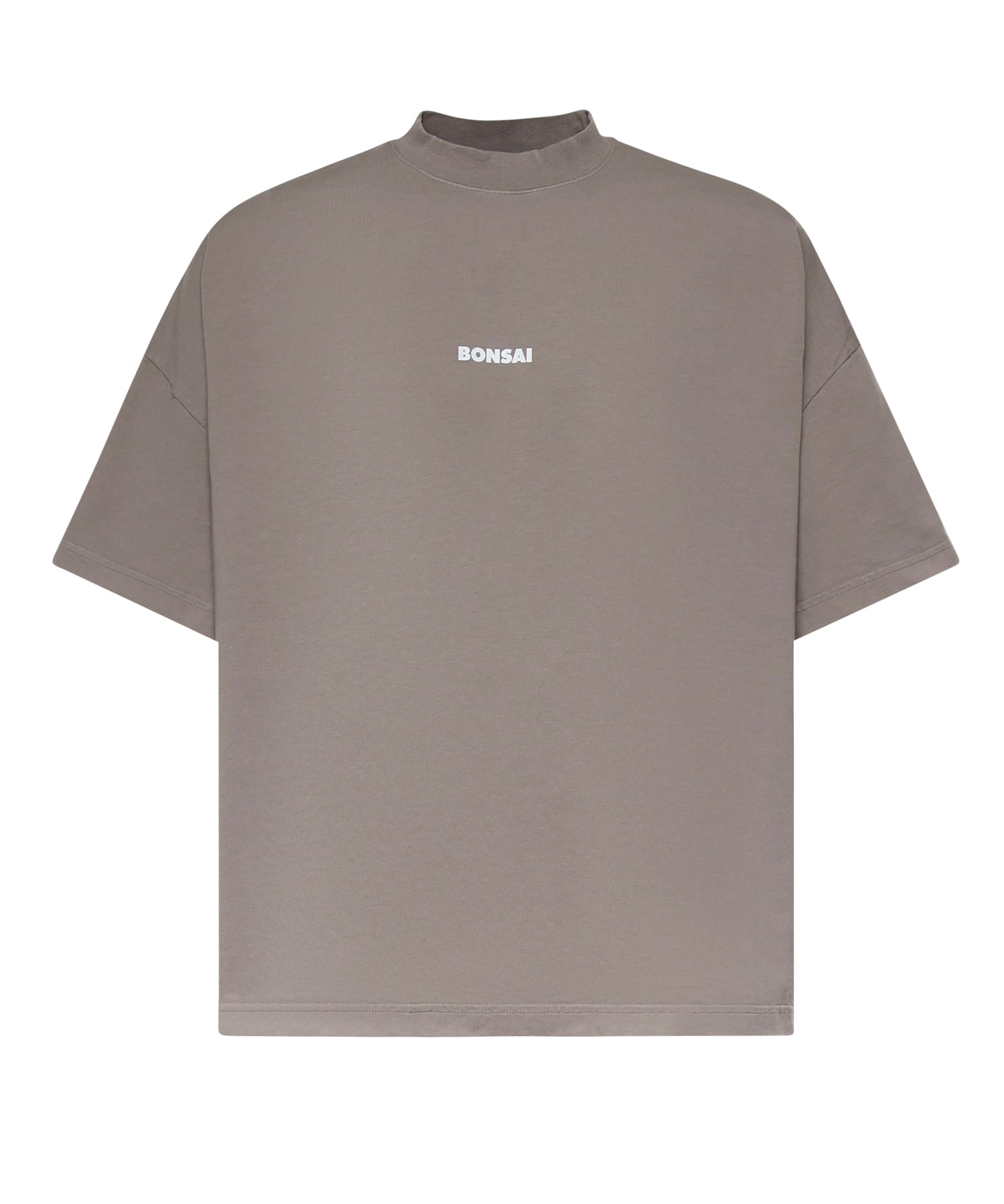 T-shirt in cotone con logo TS001001 BRUSHED NICKEL BONSAI 