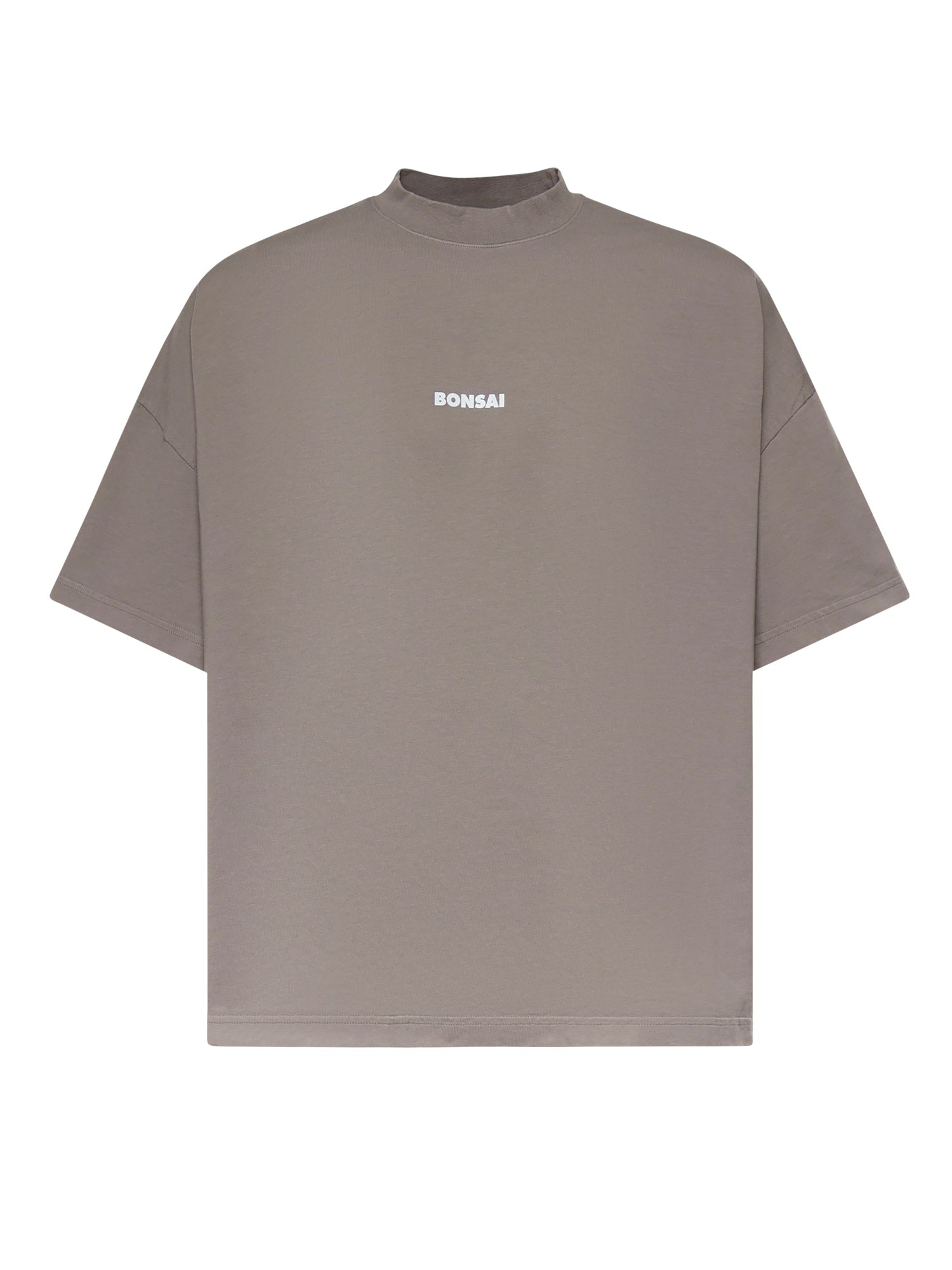 T-shirt in cotone con logo TS001001 BRUSHED NICKEL BONSAI 