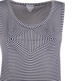 Tank top con stampa ottica in viscosa 730445 V2PM04096 BOTTEGA VENETA 