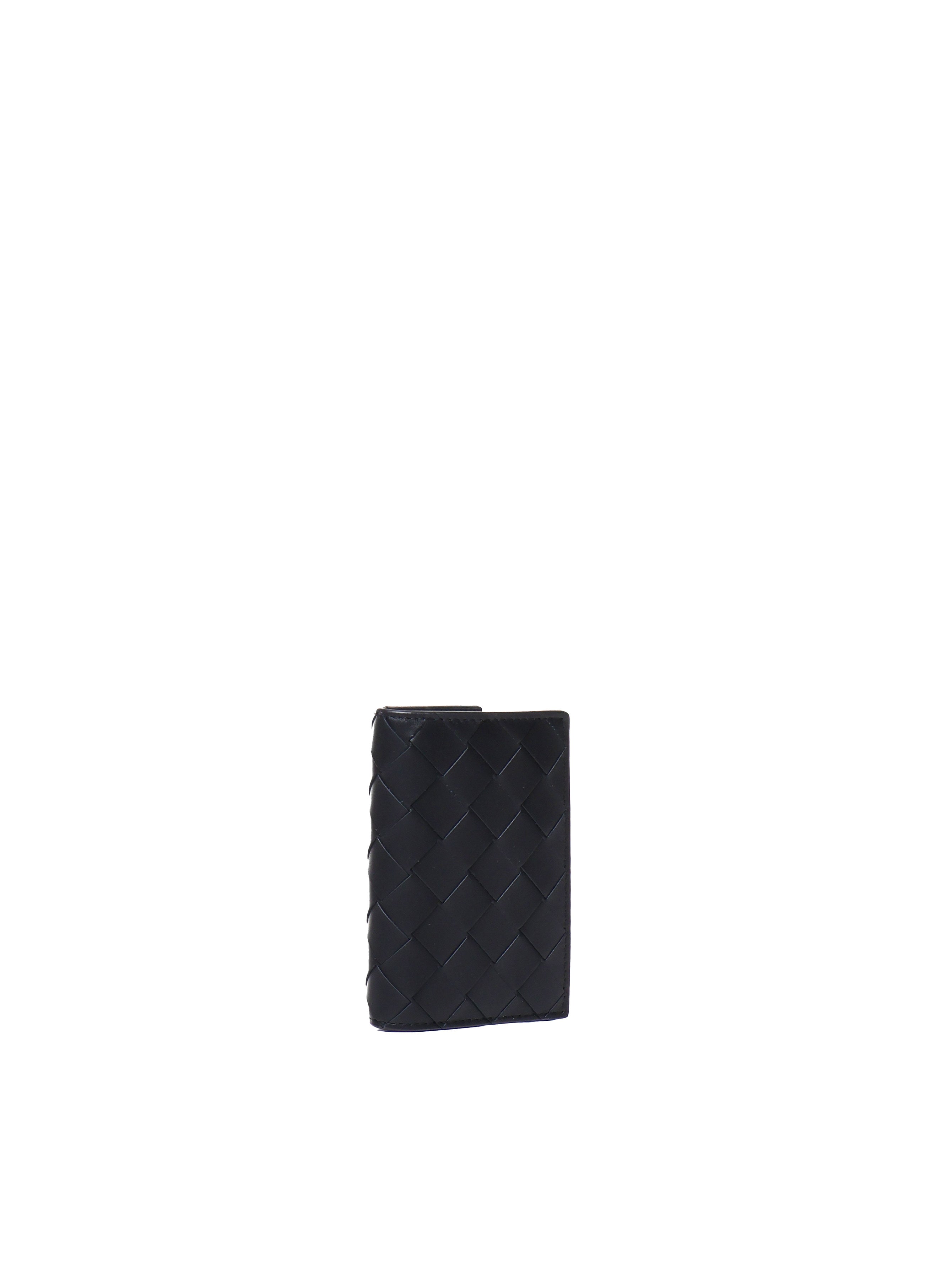 Porta carte Intrecciato in pelle con patta 749417 VCPQ48803 BOTTEGA VENETA 